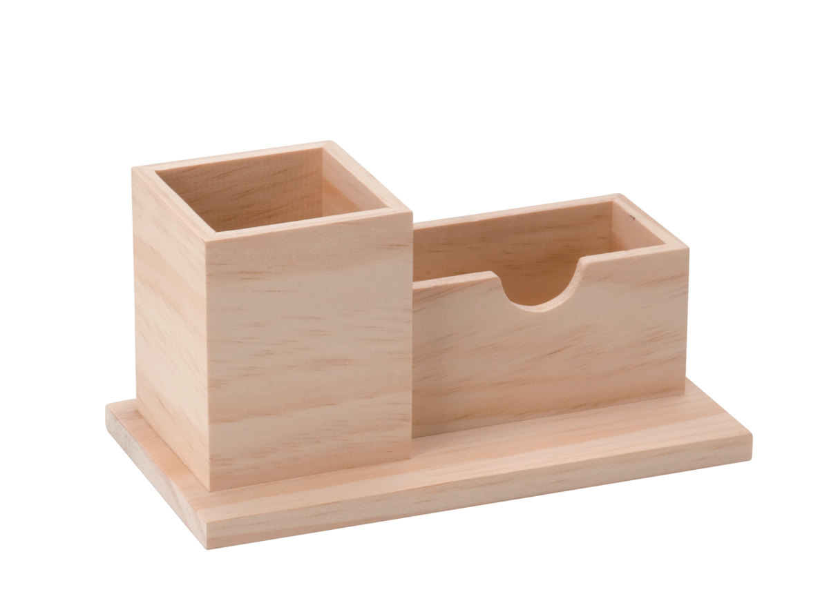 Porte-crayons 2 compartiments 19x11x9,6cm